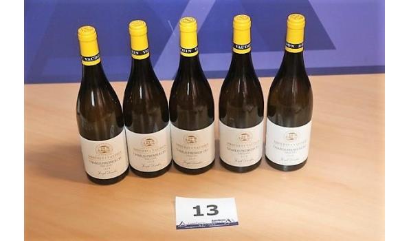 5 flessen à 75cl  witte wijn DROUHIN VAUDON, Chablis premier cru, Vaillons, 2018, Frankrijk